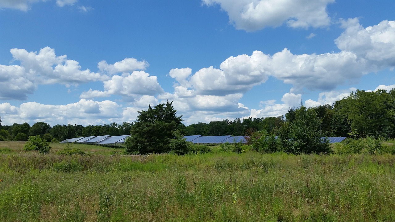 solar panels nature green eco